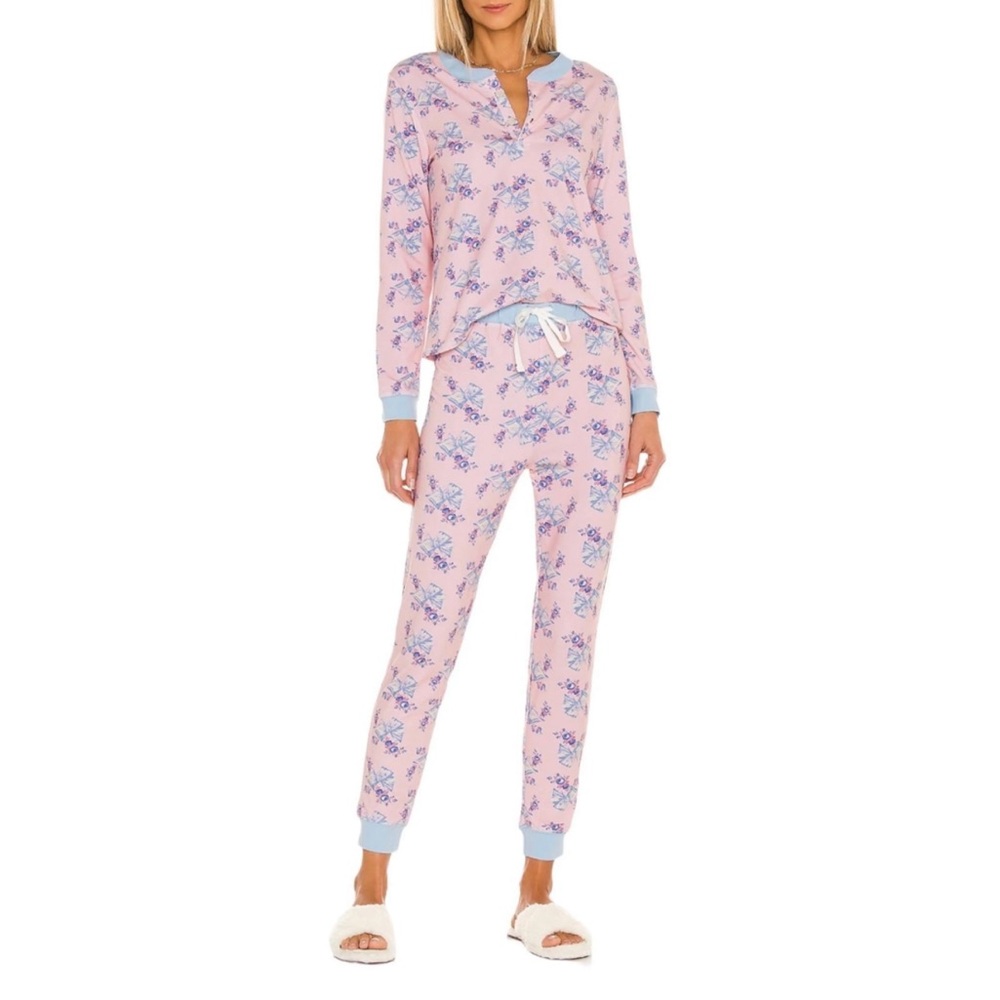 LoveShackFancy x Morgan Lane to Pierce floral pajamas